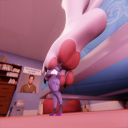 alternate_species anthro black_body black_fur butt clothed clothing crop_top duo extreme_size_difference feet female female/female foot_fetish foot_focus foot_on_face fur furrification hair humanoid_feet micro pawpads paws plantigrade shirt size_difference smothering soles toes topwear underpaw white_body cynthiaacid mayosplash_(modeler) seriuswolf_(modeler) nier_automata platinumgames eepy_(dashums) yorha_2b domestic_cat felid feline felis mammal pantherine snow_leopard 1:1 2025 3d_(artwork) absurd_res blender_(artwork) digital_media_(artwork) hi_res