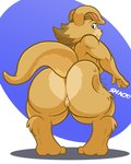 anthro big_butt breasts brown_body brown_fur butt butt_slap digitigrade female fur genitals huge_butt humanoid_genitalia humanoid_pussy looking_at_viewer looking_back looking_back_at_viewer nude pussy simple_background slap slapping_own_butt slapping_self smile solo thick_thighs wide_hips blen_bodega johnny_lionface briar_(johnny_lionface) hybrid lagomorph leporid macropod mammal marsupial rabbit 4:5 absurd_res hi_res