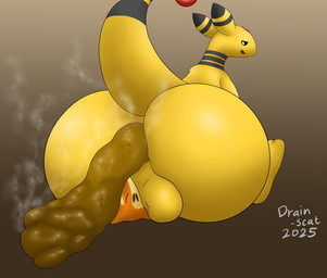 anthro anus backsack balls big_balls big_butt black_eyes butt duo eyes_closed feces feces_in_ass feces_on_face feces_on_ground feces_pile genitals looking_back male orange_body pooping pooping_on_another pooping_on_floor scatplay simple_background sitting sitting_on_another size_difference size_play tail tea_bagging wide_hips yellow_body drain_scat mythology nintendo pokemon ampharos buizel dragon generation_2_pokemon generation_4_pokemon mammal mythological_creature mythological_scalie pokemon_(species) scalie 2025 hi_res