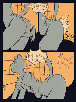 announcing_orgasm anthro bathroom bottomless bottomless_female butt clothed clothing dialogue duo female female_focus genitals glory_hole penetration penis profanity public_restroom restroom_stall solo_focus speech_bubble text toilet vaginal vaginal_penetration vulva ev_bright cartoon_network the_amazing_world_of_gumball nicole_watterson domestic_cat felid feline felis mammal 3:4 absurd_res comic english_text hi_res