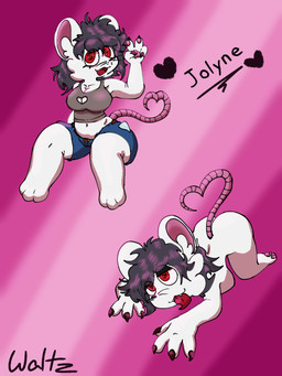 ahegao anthro ass_up big_breasts big_butt big_ears black_claws breasts brown_hair butt claws clothed clothing female fur gesture hair hand_gesture heart_eyes heart_symbol heart_tail looking_pleasured nude nude_anthro pawpads pink_background pink_pawpads pink_tail red_eyes side_boob simple_background solo tail teasing tongue v_sign whiskers white_body wide_hips waltz_katt mammal mouse murid murine rodent 2026 3:4 digital_drawing_(artwork) digital_media_(artwork) signature