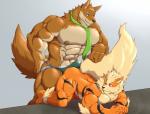 abs all_fours anthro ass_up barefoot biceps big_muscles black_nose bodily_fluids brown_body brown_fur bulge butt clothed clothing cum cum_in_clothing cum_in_jockstrap cum_in_underwear cum_through_clothing cum_through_jockstrap cum_through_underwear duo erection feet fist fluffy fluffy_tail from_behind_position fur genital_fluids genitals green_eyes hand_on_butt humanoid_pointy_ears jockstrap looking_back looking_down male male/male manly muscular muscular_male neck_tuft necktie nipples nude orange_body orange_fur pecs penis pointy_ears red_eyes red_penis rubbing sex standing tail topless tuft underwear wet wet_clothing wet_underwear white_body white_fur croiyan nintendo pokemon bamwuff arcanine canid canine canis generation_1_pokemon mammal pokemon_(species) wolf 2016