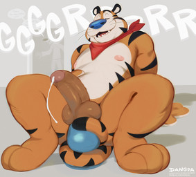 anal anal_masturbation anal_penetration anthro anthro_penetrated areola balls bodily_fluids caught_in_the_act caught_masturbating crouching cum cum_drip cum_while_penetrated darkened_balls darkened_genitalia darkened_penis dialogue dildo dildo_in_ass dildo_insertion door dripping duo ejaculation erection eyes_closed foreskin fur genital_fluids genitals glans grey_background hands-free humanoid_genitalia humanoid_penis kerchief looking_pleasured male male_focus male_penetrated mascot masturbation muscular muscular_anthro muscular_male neckerchief neckwear nipples nude object_in_ass open_mouth open_smile partially_retracted_foreskin penetration penis sex_toy sex_toy_in_ass sex_toy_insertion shadow silhouette simple_background smile solo_focus tail tail_coil teeth text thick_penis thick_thighs toony tuft whiskers dangpa cookie_crisp frosted_flakes kellogg's chip_the_wolf tony_the_tiger canid canine canis felid mammal pantherine tiger wolf 2025 english_text hi_res signature url
