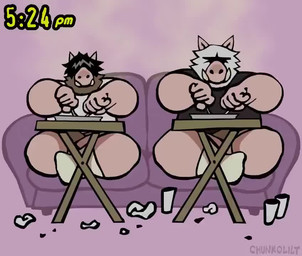 age_difference anal anal_penetration anthro anthro_on_anthro anthro_penetrated anthro_penetrating anthro_penetrating_anthro anus backsack balls bareback beard bent_over bodily_fluids bottomless bottomless_anthro bottomless_male butt clothed clothing container crossed_legs cum cum_expulsion cum_fart cum_from_ass cum_in_ass cum_inside cum_on_balls cum_on_ground cum_on_perineum cum_on_self cup curling_toes cutlery duo eating elderly elderly_anthro elderly_male facial_hair feet footwear from_behind_position furniture genital_fluids genitals grandson_penetrating_grandfather hair inside kitchen_utensils kneeling larger_male larger_penetrated male male/male male_penetrated male_penetrating male_penetrating_male mature_anthro mature_male moan number older_male older_penetrated on_one_knee on_sofa open_mouth overweight overweight_anthro overweight_male penetration penile penile_penetration penis_in_ass perineum plate purple_background sex shirt simple_background sitting size_difference smaller_male socks sofa sound_effects stubble sweat sweat_stain table teeth thrusting time tools topwear trash tusks younger_dom_older_sub younger_male chunkolilt sound_warning gordon_(chunkolilt) domestic_pig mammal suid suine sus_(pig) 2026 2d_animation animated frame_by_frame short_playtime sound video grandchild_(lore) grandfather_(lore) grandfather_and_grandchild_(lore) grandfather_and_grandson_(lore) grandparent_(lore) grandparent_and_grandchild_(lore) grandson_(lore) incest_(lore)