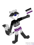 3_toes 4_fingers anthro asexual_pride_colors blue_nose bottomless bottomless_anthro bottomless_male clothed clothing feet fingers flag flag_(object) fur grey_body grey_fur hair holding_flag holding_object lgbt_pride male markings mouthless multicolored_clothing multicolored_shirt multicolored_t-shirt multicolored_topwear open_hand pride_color_clothing pride_color_flag pride_color_shirt pride_color_t-shirt pride_color_topwear pride_colors print_clothing print_shirt print_t-shirt print_topwear ring_(marking) ringed_tail shirt simple_background simple_eyes solo stated_asexuality stated_sexuality striped_markings striped_tail stripes t-shirt tail tail_markings text text_emphasis text_on_clothing text_on_shirt text_on_t-shirt text_on_topwear text_print toes topwear underline white_body roquemapache_(artist) roquemapache mammal procyonid raccoon 3:4 digital_media_(artwork) flat_colors hi_res signature