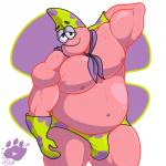 anthro belly bulge clothed clothing front_view looking_at_viewer male musclegut muscular muscular_anthro muscular_male navel non-mammal_navel overweight overweight_anthro overweight_male pecs solo thong underwear pique_raj nickelodeon spongebob_squarepants patrick_star asteriid asterozoan echinoderm marine pink_sea_star pisaster starfish 1:1 2019