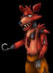 anthro clothing exposed_endoskeleton eye_patch eyewear fur gold_(metal) gold_tooth hook hook_hand looking_at_viewer machine male on_model open_mouth pirate sharp_teeth simple_background solo teeth transparent_background yellow_eyes queenkami five_nights_at_freddy's scottgames foxy_(fnaf) animatronic canid canine fox mammal robot 2014 alpha_channel