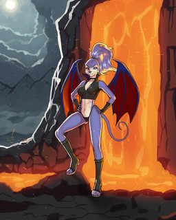 anthro anthrofied boots breasts clothed clothing collar fangs female footwear fur gloves hands_on_hips hands_on_own_hips handwear hell jacket lava leather leather_boots leather_clothing leather_footwear leather_gloves leather_handwear leather_jacket leather_topwear looking_at_viewer medium_breasts nipple_outline outside purple_body purple_fur rock shoes skimpy smog smug solo tail teeth toeless_boots toeless_footwear topwear white_body white_fur wings diacordst all_dogs_go_to_heaven don_bluth belladonna_(all_dogs_go_to_heaven) canid canine canis domestic_dog hunting_dog mammal sighthound whippet 2025 4:5 absurd_res hi_res