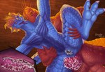 after_orgasm after_sex animal_genitalia anthro bite blue_body blue_scales bodily_fluids claws cloaca cloacal_penis cum cum_drip cumshot dripping duo ejaculation fangs forked_tongue frill_(anatomy) genital_fluids genitals horn male male/male multi_cumshot muscular muscular_anthro muscular_male neck_bite open_mouth orgasm_face penetration penile_spines penis red_body red_scales reptilian_penis satisfaction satisfied satisfied_look scales smile smiling_at_viewer smirk spines tail teeth tired_expression tired_look tongue tongue_out x-ray_view yellow_eyes draslan divinity:_original_sin_2 divinity_(series) fan_character the_red_prince animal_humanoid humanoid lizard_(divinity) lizard_humanoid lizardman reptile reptile_humanoid scalie scalie_humanoid hi_res