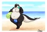 anthro beach border bulge candy carrying_another clothing dessert detailed_background eyewear fangs food male musclegut muscular muscular_anthro muscular_male navel nipples obese obese_anthro obese_male outside overweight overweight_anthro overweight_male sand seaside smile solo standing sunglasses swimwear teeth thick_thighs white_border dusty-pixels cetacean dolphin mammal marine oceanic_dolphin orca toothed_whale 2016 hi_res signature