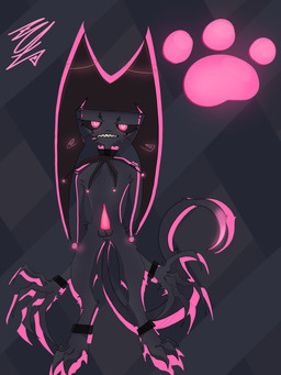 anthro jester male solo yanny yanzfurry demon hybrid riftstalker_(dauntless) 3:4 absurd_res hi_res