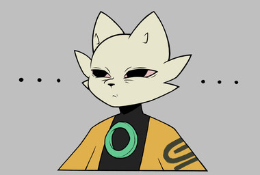 anthro black_bodysuit black_clothing black_eyes black_skinsuit bodysuit cheek_tuft clothed clothing drugs ellipsis facial_tuft fur grey_background male marijuana narrowed_eyes open_clothing open_topwear orange_clothing orange_topwear pink_sclera shitpost simple_background skinsuit solo stoned substance_intoxication tan_body tan_fur tight_clothing topwear tuft soursourbat nine_sols red_candle_games yi_(nine_sols) felid feline mammal solarian hi_res meme