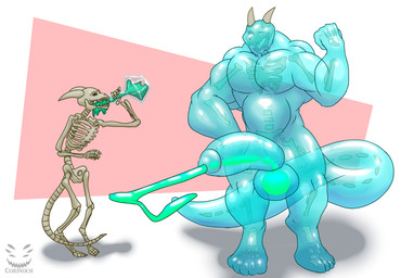 anthro balls big_muscles big_penis bodily_fluids bone cum ejaculation genital_fluids genital_growth genitals goo_transformation growth hands-free huge_muscles huge_penis humanoid_genitalia humanoid_penis hyper hyper_genitalia hyper_muscles hyper_penis male muscular muscular_male penis penis_growth potion potion_bottle skeleton solo transformation translucent translucent_balls translucent_body translucent_penis unusual_bodily_fluids unusual_cum unusual_genital_fluids visible_skeleton corinoch_(artist) mythology dragon goo_creature goo_creature_with_bones mythological_creature mythological_scalie scalie undead hi_res sequence signature