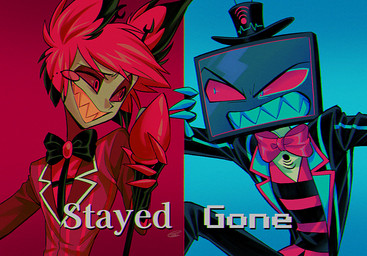 clothed clothing duo electronics for_a_head hat headgear headwear male screen screen_face sharp_teeth teeth television text yellow_teeth enaic31 hazbin_hotel hellaverse alastor_(hazbin_hotel) vox_(hazbin_hotel) animal_humanoid deer deer_humanoid demon demon_humanoid humanoid mammal mammal_humanoid object_head screen_head tv_head english_text hi_res
