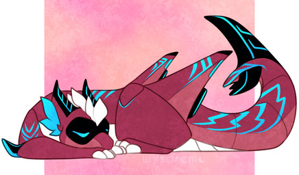 aircraft airplane black_markings blue_inner_ear countershade_scales countershade_tail countershading cybernetics feet female feral fingerless_(marking) glowing glowing_markings hair horn lying machine markings nude on_front paws plane_wings quadruped red_body scales side_view simple_background sleeping snout solo tail text toeless_(marking) vehicle ventral_scales visor white_body white_countershading white_hair wysdrem mythology anima_(viridri2000) airplane_dragon dragon living_machine mythological_creature mythological_scalie scalie 2022 artist_name colored pillarbox