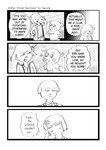 2020 4koma 5_fingers aniapt_(manga) anthro bear black_nose blush boba_bearstein bodily_fluids canid canine canis cheek_spots chien clothed clothing comic detailed_background dialogue digital_media_(artwork) domestic_dog duo emoticon english_text fingers four_frame_image greyscale happy heart_nose heart_symbol irregular_speech_bubble jacket looking_away male mammal monochrome name_drop name_in_dialogue open_mouth open_smile outside puffy_speech_bubble screentone shirt shocked simple_background smile speech_bubble standing sweat sweatdrop tapirclip text topwear uwu