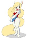 3_toes anthro barefoot blush bodyboard breasts cleavage clothed clothing feet female lipstick makeup plantigrade solo swimwear thick_thighs toes papawaff animaniacs warner_brothers minerva_mink mammal mink mustelid musteline true_musteline 2017 hi_res