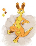 animal_genitalia anthro balls banded_arms casual_nudity chest_tuft claws feet fully_sheathed fur genitals looking_aside male navel nude orange_body orange_fur pawpads paws plantigrade pose resting sheath smile solo tuft underfoot wide_hips wide_tail yellow_body yellow_fur mindkog jak_and_daxter naughty_dog sony_corporation sony_interactive_entertainment daxter mammal mustelid musteline otter ottsel true_musteline weasel digital_media_(artwork) hi_res