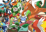 annoyed anthro eyes_closed female gesture group hand_gesture happy large_group looking_at_viewer male open_mouth open_smile simple_background smile smirk spread_arms starter_trio text thumbs_up white_background yukari_(artist) nintendo pokemon blastoise blaziken charizard chesnaught cinderace decidueye delphox emboar empoleon feraligatr generation_1_pokemon generation_2_pokemon generation_3_pokemon generation_4_pokemon generation_5_pokemon generation_6_pokemon generation_7_pokemon generation_8_pokemon greninja incineroar infernape inteleon meganium pokemon_(species) primarina rillaboom samurott sceptile serperior swampert torterra typhlosion venusaur artist_name hi_res signature