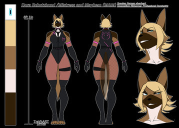 anthro armwear black_armwear black_clothing black_elbow_gloves black_gloves black_handwear black_legwear black_leotard black_thigh_highs blonde_hair blue_eyes bracelet breasts brown_body brown_fur clothed clothed_anthro clothed_female clothing collar domino_mask elbow_gloves eyemask eyewear female fishnet_clothing fishnet_leggings fishnet_legwear fur gloves hair handwear jewelry leggings legwear leotard mask multicolored_body multicolored_fur solo spiked_bracelet spiked_collar spikes tail text thigh_highs toeless_thigh_highs two_tone_body two_tone_fur wearing_mask white_body white_fur trevhart mistress_and_mayhem canid canine canis domestic_dog german_shepherd herding_dog mammal pastoral_dog 2025 english_text hi_res model_sheet
