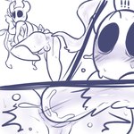 anal anal_penetration backsack balls black_eyes bottomless butt clothed clothing empty_eyes exclamation_point genitals male penetration penis sex solo tentacle_in_ass tentacle_penetration tentacle_sex tentacles aipeco18 hollow_knight team_cherry the_knight_(hollow_knight) humanoid vessel_(species) 1:1 2019 absurd_res black_and_white hi_res monochrome sketch