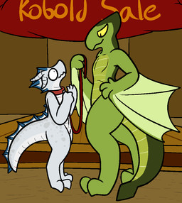anthro collar duo fin for_sale horn leash membrane_(anatomy) membranous_wings nude scared simple_background size_difference slave smile tail winged_arms wings trout_(artist) european_mythology mythology dragon kobold mythological_creature mythological_scalie reptile scalie western_dragon wyvern 2016 aliasing digital_media_(artwork)