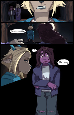 age_difference anthro antlers biped blonde_hair brown_body brown_fur brown_hair clothed clothing detailed_background dialogue female female_anthro full_moon fur group hair holding_katana holding_melee_weapon holding_object holding_sword holding_weapon horn jewelry katana lake long_hair melee_weapon moon necklace night outside plantigrade purple_body purple_scales scales scut_tail short_tail snout snowgrave speech_bubble stressed sword tail talking_to_another text trio weapon worried madsengland deltarune undertale_(series) carol_holiday susie_(deltarune) boss_monster_(undertale) bovid caprine deer goat mammal new_world_deer scalie 2026 absurd_res comic digital_drawing_(artwork) digital_media_(artwork) english_text hi_res