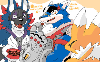 ambiguous_gender anthro armor blue_body blue_fur box_of_chocolates candy chest_strap chocolate claws clothing countershading dessert eating eating_food eye_markings eyes_closed eyewear eyewear_on_head fangs finger_claws fluffy fluffy_chest food fur gauntlets gauntlets_(weapon) gloves group handwear holidays male markings mask open_mouth simple_background smile smiling_at_another straps sunglasses sunglasses_on_head teeth trio wearing_sunglasses white_body white_countershading yellow_body yellow_fur dahecksajerry bandai_namco digimon valentine's_day digimon_(species) machgaogamon renamon soloogarmon 16:10 2026 widescreen