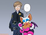 big_breasts breasts cleavage clothed clothing duo ear_piercing female female/female green_eyes hair handwear lips piercing pink_lips short_stack standing surprised_expression omegasunburst sega sonic_the_hedgehog_(series) sonic_x rouge_the_bat topaz_(sonic) bat human mammal 4:3 hi_res portrait three-quarter_portrait