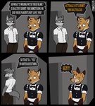 anthro clothed clothing dialogue dipstick_ears duo ear_markings femboy fully_clothed fur gloves_(marking) grey_body grey_fur head_tuft looking_at_another maid_uniform male male_anthro markings multicolored_ears open_mouth open_smile orange_body orange_fur shirt smile talking_to_another text topwear tuft uniform white_clothing white_shirt white_topwear suitedwolfie balthy_(suitedwolfie) canid canine canis fox mammal wolf 2024 absurd_res comic digital_drawing_(artwork) digital_media_(artwork) english_text hi_res