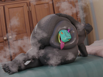anal anal_vore anthro anus big_anus big_butt butt chain duo feet gold_(metal) gold_chain huge_anus huge_butt hyper hyper_anus looking_back male male/male musk nude puffy_anus tongue tongue_out vore maximumuwu epic_games fortnite lizzik_(fortnite) thunder_(fortnite) komodo_dragon lizard mammal monitor_lizard reptile scalie 2025 3d_(artwork) digital_media_(artwork) hi_res
