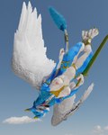 anthro areola breasts clothed clothing exposure_variation female jewelry midair nipples sky skyscape tail topless upside_down wings predator111x kate_(morpheuskibbe) angel sergal 3d_(artwork) 4:5 absurd_res digital_media_(artwork) hi_res