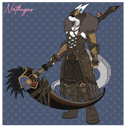 4_fingers abstract_background antennae_(anatomy) anthro armor black_boots black_bottomwear black_clothing black_coat black_footwear black_pants black_topwear blue_claws blue_markings boots border bottomwear claws clothed clothed_anthro clothed_male clothing coat cute_fangs detailed_clothing fangs fantasy_weapon finger_claws fingers footwear fully_clothed fully_clothed_anthro fully_clothed_male hood horn jewelry machine male markings melee_weapon necklace obscured_eyes pants polearm scythe shoes simple_background solo straps tail teeth topwear weapon white_body white_border nathugar final_fantasy final_fantasy_xiv square_enix komuros robot robot_anthro synth_(vader-san) 2025 absurd_res colored digital_drawing_(artwork) digital_media_(artwork) flat_colors hi_res signature