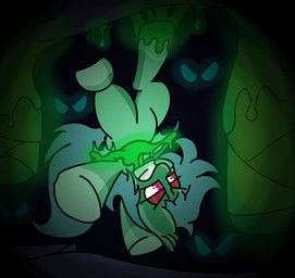 bared_teeth bdsm bondage bound changeling_goo changeling_hive clenched_teeth feral front_view male restrained restrained_wings solo solo_focus teeth teeth_showing wings starbounce friendship_is_magic hasbro my_little_pony carte_blanche bat_pony changeling_(mlp) equid equine horse mammal pony hi_res