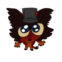:3 anthro chibi fur male red_body red_fur simple_background smile solo white_background puppy_meats rooster_(rottingxrooster) canid canine canis domestic_dog mammal 1:1 hi_res reaction_image