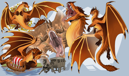 ambiguous_feral ambiguous_gender black_sclera blinders bodily_fluids brown_wings claws duo eyewear fangs feral feral_pred forked_tongue human_prey imminent_vore lying membrane_(anatomy) membranous_wings narrowed_eyes on_front open_mouth orange_body saliva saliva_string sharp_teeth ship solo teeth tongue tongue_out vehicle water watercraft wing_claws wings yellow_eyes swampjaws mythology dragon equid equine horse human mammal mythological_creature mythological_scalie scalie hi_res sketch_page