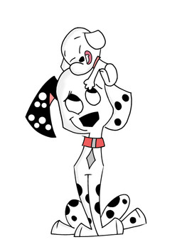 black_body black_fur black_spots collar collar_tag duo female feral floppy_ears fur heterochromatic_ears male orange_collar pink_inner_ear red_collar spots star_collar_tag toony white_body white_fur white_spots seisai1751 101_dalmatian_street 101_dalmatians disney dorothy_(101_dalmatians) dylan_(101_dalmatians) canid canine canis dalmatian domestic_dog mammal 3:4 hi_res