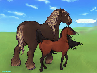 big_butt butt dreadlocks drug_usage drugs duo facial_piercing female feral field hair illustrated lip_piercing long_hair marijuana piercing smoking smoking_marijuana speech_bubble ponie666 jezebel_(ponie666) sabrina_(ponie666) arabian_horse draft_horse equid equine horse mammal hi_res