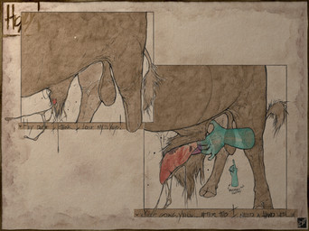 2_toes 5_fingers all_fours anatomically_correct anatomically_correct_balls anatomically_correct_genitalia anatomically_correct_penis animal_genitalia animal_penis anthro aroused attached_sheath balls bestiality big_balls big_penis blue_hands bodily_fluids bovine_genitalia bovine_penis cross_section cum cum_strand cum_string cumshot dialogue disembodied_hand dripping ejaculation epididymis erection feet feral fingers fur genital_fluids genitals hooves leaking_cum leaking_precum logo male male_anthro monotone_background monotone_genitals monotone_hands monotone_penis nude orgasm penis pink_penis precum precum_drip precum_string quadruped sheath sheath_play sheath_pull sheath_pulled_back simple_background solo tail text textured_background thick_penis three-quarter_view toes translucent tuft unguligrade hdyly arthropod bovid bovine cattle fly_(animal) insect mammal 2026 artist_logo artist_name character_request colored_sketch digital_drawing_(artwork) digital_media_(artwork) english_text hi_res signature sketch male_(lore)