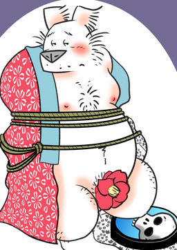 anthro belly bound male moobs nipples overweight overweight_anthro overweight_male solo toukurou bear mammal 2015