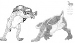 animal_genitalia attack backsack balls butt duo feral genitals male nude penis scar dralam disney gargoyles the_lion_king bronx_(gargoyles) scar_(the_lion_king) felid lion mammal pantherine 2008 graphite_(artwork) greyscale monochrome traditional_media_(artwork)