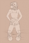 anthro bovid_horn caprine_horn clothed clothing crossdressing hooves horn male ram_horn solo tail mirotic drayl_(character) bovid caprine domestic_sheep mammal sheep