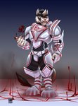 anthro armor blood_magic magic magic_user male solo weapon krideg felid mammal pantherine shadowbeast hi_res