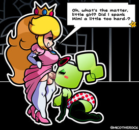 all_fours angry angry_sex areola armwear balls black_armwear black_clothing black_elbow_gloves black_gloves black_handwear black_legwear black_text black_thigh_boots black_thigh_highs blonde_hair blue_eyes blush blush_stickers bodily_fluids boots brat_taming breasts clothed clothed_sex clothing crossgender crown dress duo elbow_gloves erection eyelashes eyeshadow eyewear eyewear_on_head fellatio female female_on_human female_penetrated footwear ftg_crossgender fti_crossgender genitals gloves green_areola green_body green_breasts green_eyeshadow green_hair green_nipples green_skin gynomorph gynomorph/female gynomorph_on_humanoid gynomorph_penetrating gynomorph_penetrating_female gynomorph_penetrating_humanoid hair half-closed_eyes hand_on_another's_head hand_on_head hand_on_hip hand_on_own_hip handwear headgear high_heels human_on_humanoid human_penetrating human_penetrating_female human_penetrating_humanoid humanoid_genitalia humanoid_penetrated humanoid_penis intersex intersex/female intersex_on_humanoid intersex_penetrating intersex_penetrating_female intersex_penetrating_humanoid interspecies legwear lipstick long_hair looking_at_another looking_down looking_down_at_another makeup medium_breasts multicolored_clothing multicolored_dress narrowed_eyes nipples not_furry oral oral_penetration outline pattern_clothing pattern_dress penetration penile penis penis_in_mouth pigtails pink_clothing pink_dress pink_lipstick question_mark red_blush red_eyewear red_sunglasses saliva saliva_on_penis sex shoes side_view smug_eyes smug_face smug_grin speech_bubble spots spotted_clothing spotted_dress square_head standing stockings sunglasses sunglasses_on_head tan_balls tan_body tan_penis tan_skin text thigh_boots thigh_highs two_tone_clothing two_tone_dress wearing_sunglasses white_armwear white_clothing white_elbow_gloves white_gloves white_handwear white_legwear white_outline white_speech_bubble white_stockings white_text thecomicoalman mario_bros nintendo paper_mario mimi_(paper_mario) princess_peach human humanoid mammal 2025 absurd_res artist_name digital_media_(artwork) english_text hi_res watermark