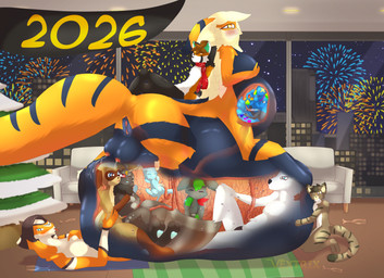 anthro belly big_belly cord crotch_breasts female genitals group gurra981 holidays latreonskye male shinxtailes staffdog umbilical_cord unbirthing vaginal vore vulva grisouille_(artist) littlerover magi vextrix new_year nintendo pokemon arc_vap ellery bear domestic_cat felid feline felis generation_1_pokemon legendary_pokemon mammal mew_(pokemon) pokemon_(species) polar_bear reptile scalie snake taur ursine hi_res