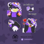 angy anthro blush bread_loaf female love nails solo sticker sticker_pack telegram_sticker naoto hyena mammal 1:1 hi_res