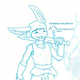 ambiguous_gender anthro bdsm big_penis bondage bound dominant duo genitals huge_penis hyper hyper_genitalia hyper_penis leash male male/ambiguous penis piercing solo_focus transformation mot a_link_to_the_past nintendo the_legend_of_zelda link_(rabbit_form) hare lagomorph leporid mammal rabbit 1:1 animated animated_gif blue_and_white digital_drawing_(artwork) digital_media_(artwork) low_res monochrome short_playtime