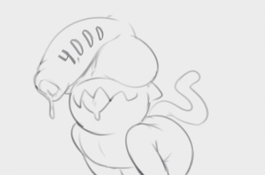 anthro balls balls_on_face big_balls bodily_fluids dripping duo genital_fluids genitals male male/male precum precum_drip these_aren't_my_glasses three-quarter_view tacogatooooo felid feline mammal 2024 digital_media_(artwork) monochrome source_request unavailable_at_source