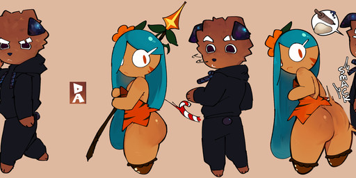 accessory big_butt blue_hair bottomless butt butt_slap clothed clothing cookie duo female floppy_ears flower flower_in_hair food hair hair_accessory holding_object long_hair male male/female melee_weapon not_furry open_mouth plant polearm short_tail simple_background slap smile solo spanking spear tail weapon goonie-san cookie_run devsisters goon_(goonie_san) tiger_lily_cookie canid canine canis cookie_(cookie_run) domestic_dog food_creature food_humanoid humanoid mammal absurd_res digital_media_(artwork) hi_res