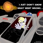 ambiguous_gender derpy_hooves_(mlp) duo equid equine female friendship_is_magic hasbro horse invidlord machine mammal my_little_pony mythological_creature mythological_equine mythology pegasus pony r2-d2 robot science_fiction space star_wars star_wars:_a_new_hope wings x-wing